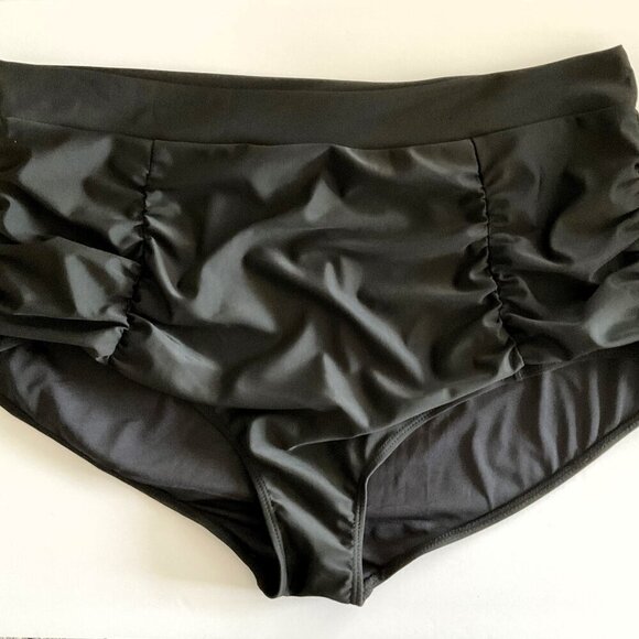 NEW DANIFY PLUS HIGH WAISTED RUCHED SWIMSUIT BOTTOMS - Picture 2 of 10